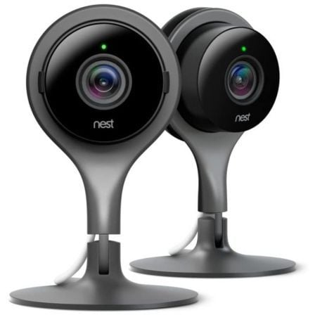 SET DE 2 CAMARAS INTELIGENTES PARA INTERIOR GOOGLE NEST NC2400IT - WIFI B/G/N - HD 1080P - VISION NOCTURNA - ALTAVOZ/MICROFONO -