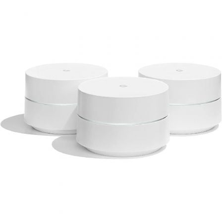 ROUTER INALAMBRICO GOOGLE WIFI 3-PK 1200MBPS/ 2.4GHZ 5GHZ/ 2 ANTENAS/ WIFI 802.11A/B/G/N/AC/ 3 UNIDADES