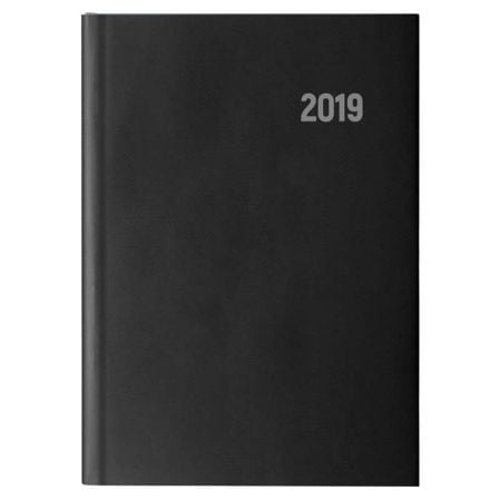 AGENDA GRAFOPLAS - SERIE BRETANA - COLOR NEGRO 15X21CM -  DIA POR PAGINA DE ENERO A DICIEMBRE 2019 | Agendas