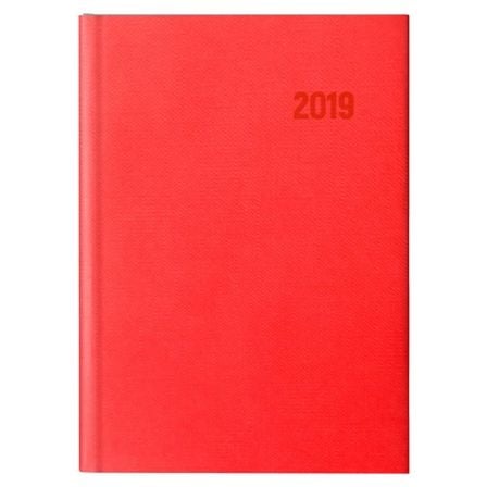 AGENDA GRAFOPLAS - SERIE BRETANA - COLOR ROJO 15X21CM - DIA POR PAGINA DE ENERO A DICIEMBRE 2019 | Agendas