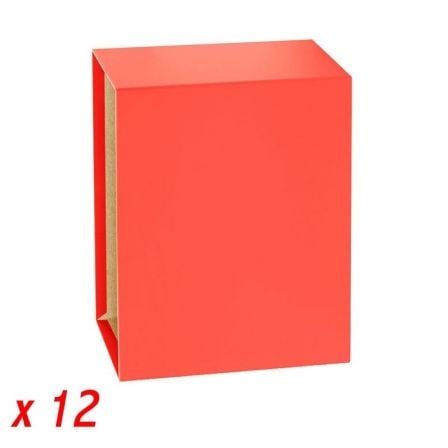 CAJAS PARA ARCHIVADOR GRAFOPLAS 07171451/ A4 280 X 320 X 86MM/ 12 UNIDADES/ ROJA