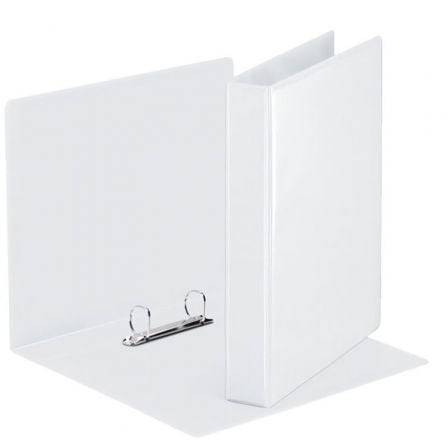 CARPETA CANGURO CON 2 ANILLAS GRAFOPLAS 02755570/ A4 320 X 280 X 80MM/ BLANCA