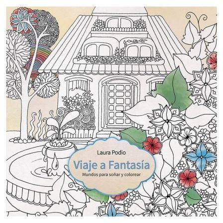 LIBRO DE COLOREAR MANDALAS GRAFOPLAS 16600110 VIAJE A FANTASIA - 36 LAMINAS SIMPLES/12 DOBLES - 25*25CM - 160G/M2 - CUBIERTA CON | Manualidades