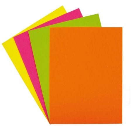 PAPEL GRAFOPLAS FIXO PAPER 00650098/ DIN A4/ 75G/ 100 HOJAS/ COLORES FLUORESCENTES