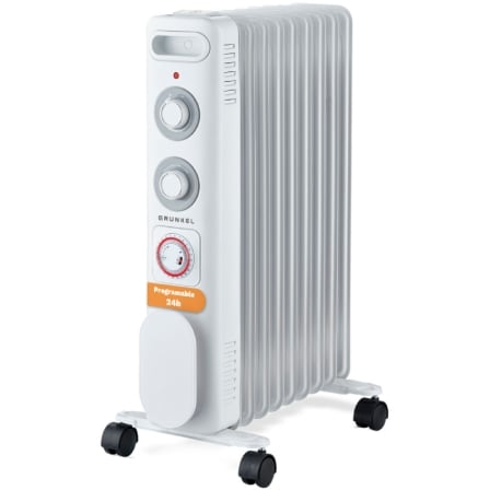 RADIADOR DE ACEITE GRUNKEL RD-2500S/ 3 POTENCIAS/ 2500W/ 11 ELEMENTOS CALORIFICOS | Radiadores de aceite