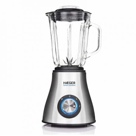 BATIDORA DE VASO HAEGER PERFECT SMOOTHIE 600W - 2 VELOCIDADES+PULSE - JARRA CRISTAL 1.5 L - CUCHILLA ACERO INOX - PICA HIELO