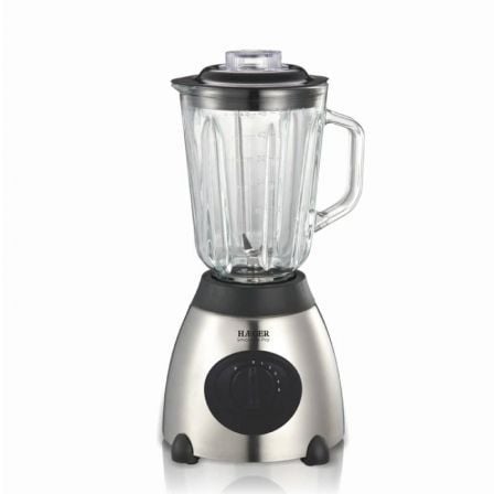 BATIDORA DE VASO HAEGER SMOOTHIE PRO - 600W - EXTERIOR ACERO INOX - JARRA VIDRIO 1.5L - 2 VELOCIDADES+FUNCION IMPULSO+AUTOLIMPIE