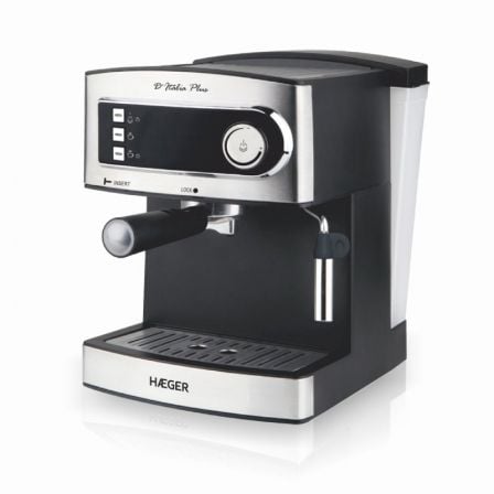 CAFETERA HAEGER ESPRESSO D'ITALIA PLUS - 850W - 15 BAR - TANQUE DE AGUA CAPACIDAD 1.60L - BANDEJA DE GOTEO - RESISTENTE AL CALOR