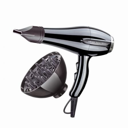 SECADOR DE PELO HAEGER STYLER 1800 - 1800W - 2 VELOCIDADES - 3 TEMPERATURAS - FUNCION RAFAGA AIRE FRIO - CONCENTRADOR Y DIFUSOR