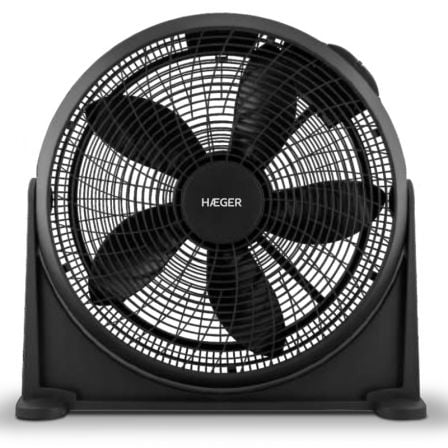 VENTILADOR DE SUELO SEMI INDUSTRIAL HAEGER HOVER PLUS - 5 ASPAS - 100W - EXTRA POTENTE - O50CM - 3 VELOCIDADES - REGULABLE EN VE