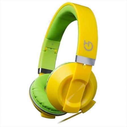 AURICULARES DIADEMA HIDITEC COOL KIDS YELLOW - ALTAVOCES 40MM - 92DB - MICROFONO INTEGRADO EN CABLE - CONECTOR 3.5MM - PLEGABLES