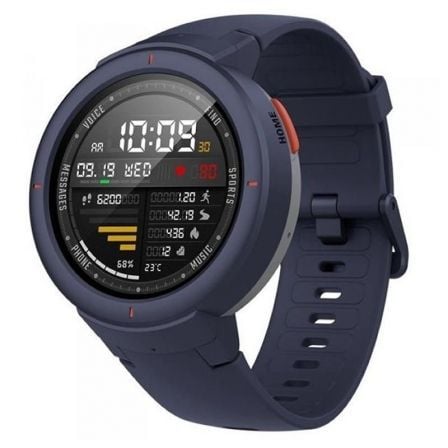 RELOJ INTELIGENTE HUAMI AMAZFIT VERGE AZUL - PANTALLA 3.3CM - BT - WIFI - SENSOR FRECUENCIA CARDIACA - GPS - RESPONDER LLAMADAS