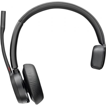 AURICULAR INALAMBRICO POLY VOYAGER 4310 PARA MICROSOFT TEAMS + ADAPTADOR BT700/ CON MICROFONO/ BLUETOOTH/ NEGRO