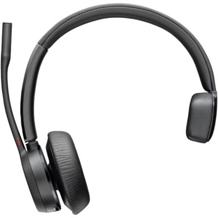 AURICULAR INALAMBRICO POLY VOYAGER 4310-M PARA MICROSOFT TEAMS + ADAPTADOR BT700 + BASE DE CARGA/ CON MICROFONO/ BLUETOOTH/ NEGR
