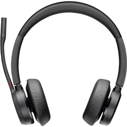 AURICULARES INALAMBRICOS POLY VOYAGER 4320 + ADAPTADOR BT700 + BASE DE CARGA/ CON MICROFONO/ BLUETOOTH/ NEGROS