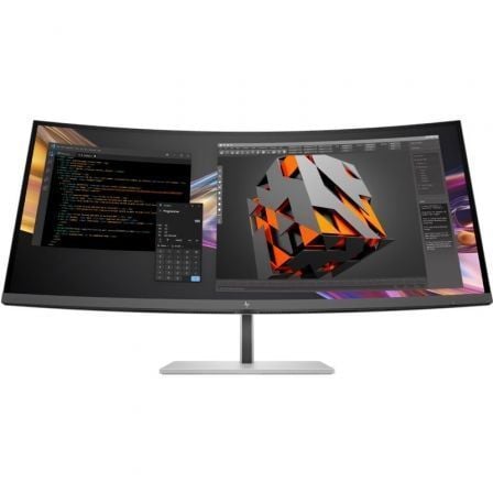 MONITOR PROFESIONAL ULTRAPARONAMICO CURVO HP PRO SERIE 7 37.5"/ WQHD+/ MULTIMEDIA/ REGULABLE EN ALTURA/ PLATA
