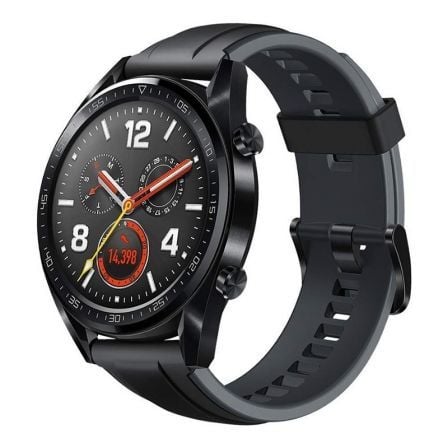 RELOJ INTELIGENTE HUAWEI GT SPORT BLACK  - PANTALLA 3.5CM AMOLED - BT4.2 - FRECUENCIA CARDIACA - NOTIFICACIONES - BATERIA LARGA