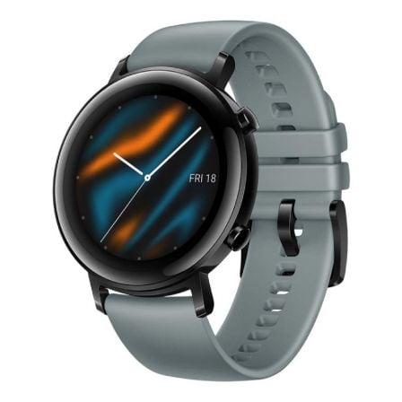 RELOJ INTELIGENTE HUAWEI GT2 SPORT 42MM GRIS AZULADO - PANTALLA 3.05CM AMOLED - BT5.1 - 5ATM - NOTIFICACIONES - FRECUENCIA CARDI