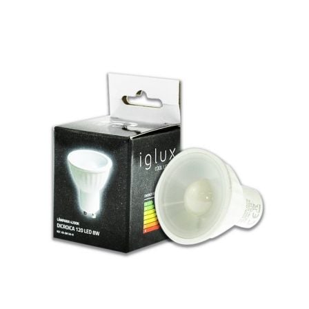 BOMBILLA IGLUX XD-08120-C/ CASQUILLO GU10/ 8W/ 600 LUMENES/ 3000K