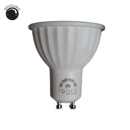 BOMBILLA REGULABLE DICROICA IGLUX XDIM-07120-N - 7W - GU10 - 4000K - ANGULO 120 - 550 LUMENES - IP 20