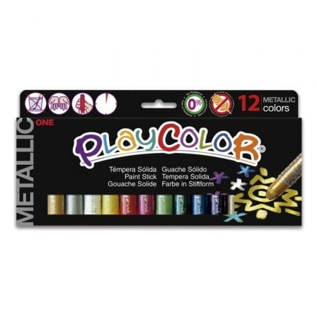 SET TEMPERAS INSTANT PLAYCOLOR METALLIC ONE 10121/ 12 UNIDADES