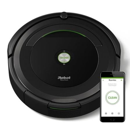 ROBOT ASPIRADOR IROBOT ROOMBA 696 - NAVEGACION IADAPT - LIMPIEZA 3 FASES - SENSORES ACUSTICOS - FILTRO AEROVAC - APLICACION IROB