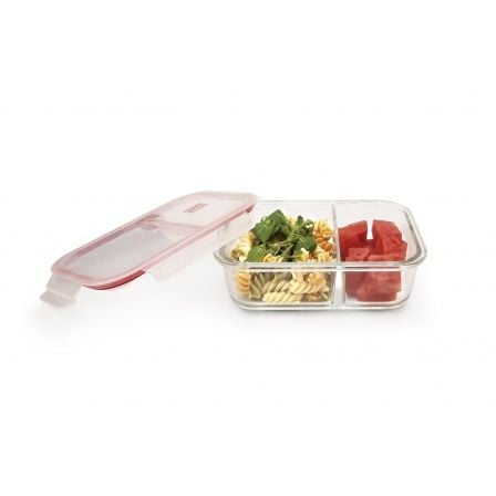 RECIPIENTE RECTANGULAR DE CRISTAL DIVIDIDO IRIS 8615-V/ CAPACIDAD 950ML | Menaje de cocina