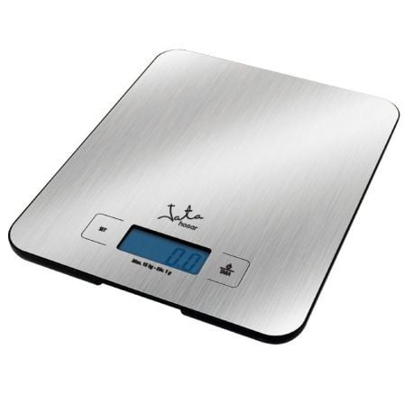 BASCULA DE COCINA ELECTRONICA JATA HOGAR BAS 719/ HASTA 15KG/ PLATA