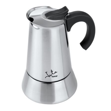 CAFETERA JATA ODIN CAX104 - 4 TAZAS - ACERO INOX. - TRATAMIENTO ESPECIAL ANTIOXIDO - ACABADO PULIDO ESPEJO - APTA TODAS LAS COCI