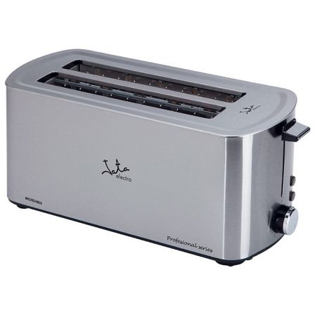 TOSTADOR DE PAN JATA TT1046 - 1400W - CUERPO ACERO INOX - 2 RANURAS 255*40MM - 5 POSICIONES TOSTADO - PULSADOR PARADA VOLUNTARIA