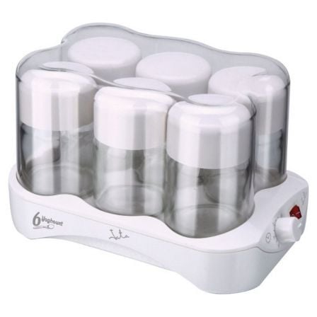 YOGURTERA JATA YG493 - 24W - APTA PARA 6 YOGURES DE 165ML - TAPA TRANSPARENTE - TEMPORIZADOR