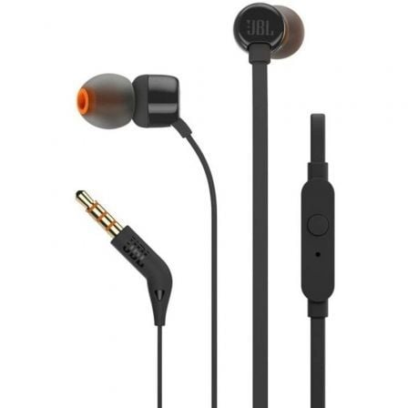 AURICULARES INTRAUDITIVOS JBL TUNE 160/ CON MICROFONO/ JACK 3.5/ NEGROS