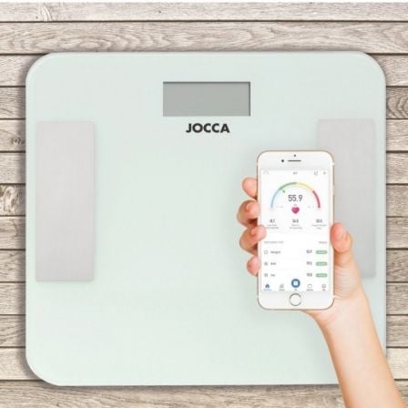 BASCULA DE BANO JOCCA 7164/ ANALISIS CORPORAL/ BLUETOOTH/ HASTA 180KG/ BLANCA