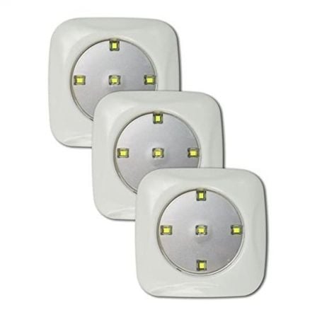 FOCOS LED JOCCA 3437/ 5 LED POR FOCO/ FUNCIONA A PILAS/ PACK 3 UDS