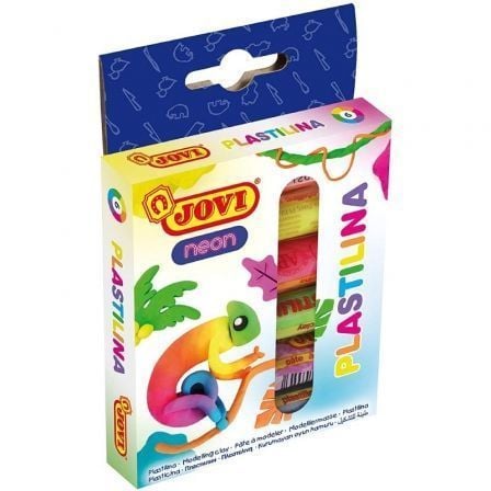 ESTUCHE PLASTILINA JOVI NEON 90/6F/ 6 UNIDADES/ 15G/ COLORES NEON