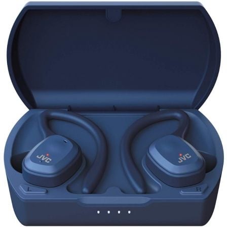 AURICULARES DEPORTIVOS BLUETOOTH JVC HA-ET45T CON ESTUCHE DE CARGA/ AUTONOMIA 4H/ AZULES