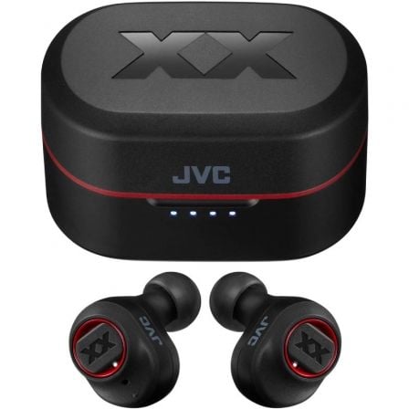 AURICULARES BLUETOOTH JVC HA-XC50T CON ESTUCHE DE CARGA/ AUTONOMIA 4H/ NEGROS