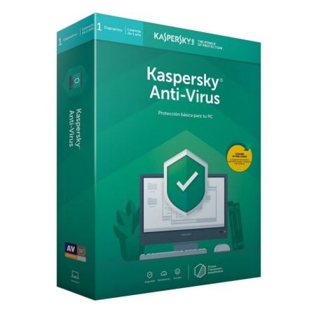 ANTIVIRUS KASPERSKY 2019 - 1 LICENCIA / 1 ANO - NO CD - PROTEGE FRENTE A VIRUS / SPYWARE / TROYANOS - FACIL DE CONFIGURAR