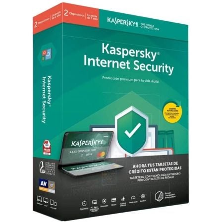 ANTIVIRUS KASPERSKY INTERNET SECURITY 2019 - 2 DISPOSITIVOS / 1 ANO - NO CD - PROTEGE FRENTE A VIRUS / SPYWARE / TROYANOS - INCL