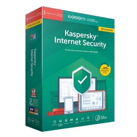 ANTIVIRUS KASPERSKY INTERNET SECURITY 2019 - RENOVACION 3 LICENCIAS / 1 ANO - NO CD - PROTECCION EFICAZ - PAGO SEGURO - PARA PC/