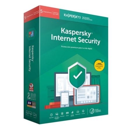 ANTIVIRUS KASPERSKY INTERNET SECURITY 2019 - 5 LICENCIAS / 1 ANO - NO CD - PROTECCION EFICAZ - PAGO SEGURO - PARA PC/MAC/MOVILES