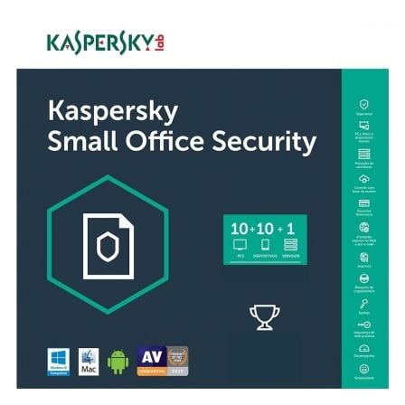 KASPERSKY SMALL OFFICE SECURITY V5 10+1 - 10 EQUIPOS + 10 DISPOSITIVOS MOVILES + 1 SERVIDOR DE ARCHIVOS - 1 ANO