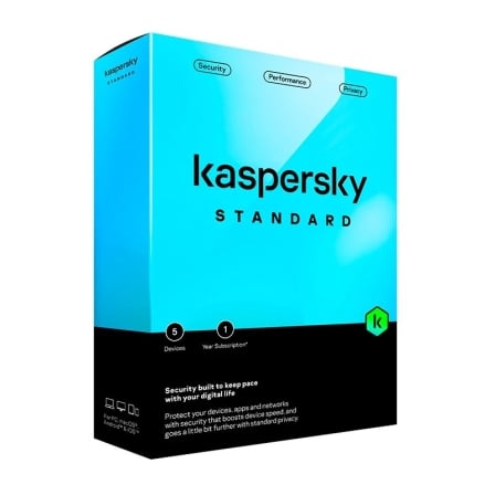 ANTIVIRUS KASPERSKY STANDARD/ 5 DISPOSITIVOS/ 1 ANO | Antivirus