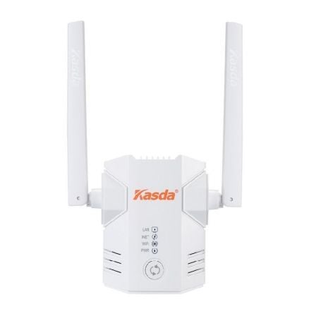 REPETIDOR WIFI KASDA KW5583 N300 RANGE EXTENDER - 2.4GHZ - 300MBPS - 1* LAN - ANTENAS 2TX2R 3DBI - IPV6 - WPA/WPA/2