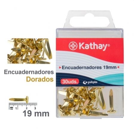 ENCUADERNADORES KATHAY 86400765/ 30 UNIDADES/ DORADO