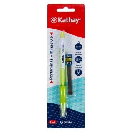 PORTAMINAS CON GOMA KATHAY 86210899/ 0.5MM/ VERDE