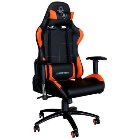 SILLA GAMER KEEP-OUT XS200PROO NARANJA - BASE METAL - AJUSTE ALTURA - AJUSTE ANGULO TRASERO - APOYABRAZOS 2D - CILINDRO DE GAS C