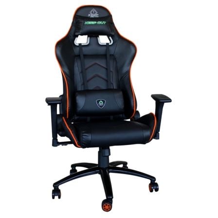 SILLA GAMER KEEP-OUT XS400PROO NARANJA - BASE METAL - AJUSTE ALTURA - AJUSTE ANGULO TRASERO - APOYABRAZOS 3D - CILINDRO DE GAS C