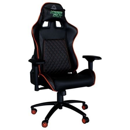 SILLA GAMER KEEP-OUT XS700PROO NARANJA - BASE METAL - AJUSTE ALTURA - AJUSTE ANGULO TRASERO - APOYABRAZOS 4D - CILINDRO DE GAS C