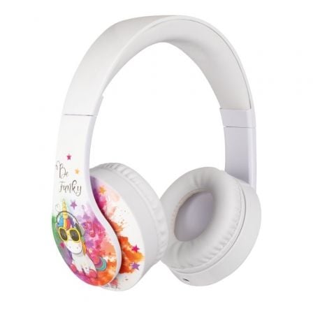 AURICULARES INFANTILES GAMING CON MICROFONO KONIX UNIK BE FUNKY/ JACK 3.5/ BLANCOS